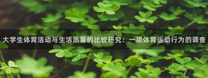 yy易游体育贴吧：大学生体育活动与生活质量的比较研究：一项体