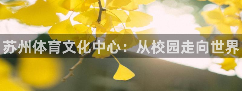  yy易游体育电竞登录不上去了：苏州体育文化中心：从校园走向世